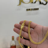 Corrente Grumet Dupla 7mm 31gr Fecho Duplo Banhado A Ouro 18k