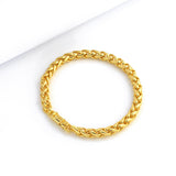 Pulseira Palmeira 5mm 16gr Fecho Bomba Banhado A Ouro 18k