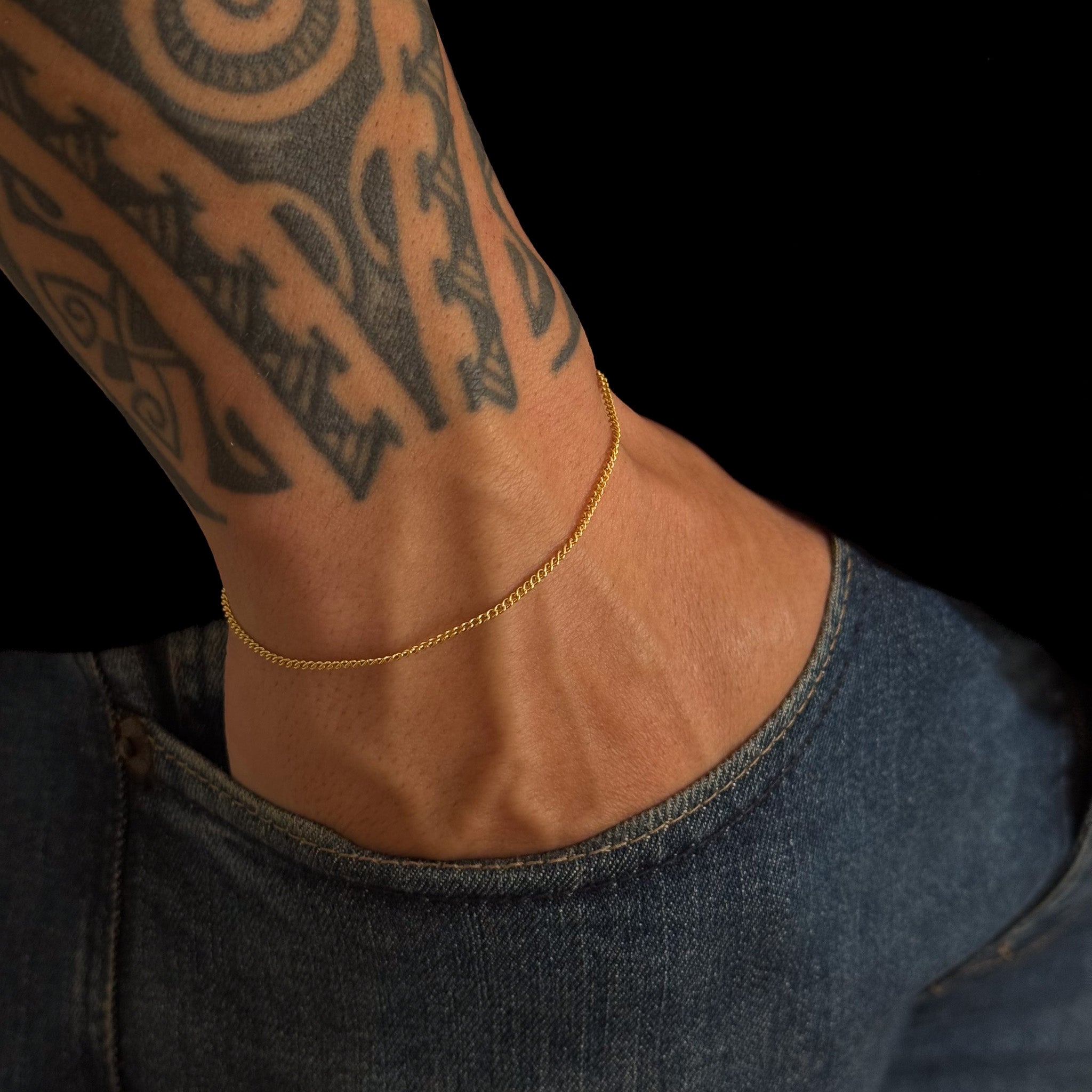 Pulseira Grumet 1,5mm 1gr Fecho Lagosta Banhado A Ouro 18k