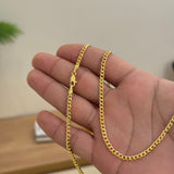 Corrente Grumet 3mm 12gr Fecho Lagosta Banhado A Ouro 18k