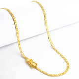 Corrente Piastrine 4mm 15gr Fecho Duplo Banhado A Ouro 18k