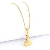 Pingente N. Sra. Aparecida Vazado 2x1,5cm Banhado A Ouro 18k