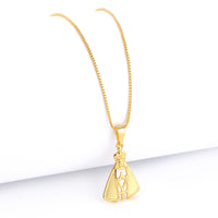 Pingente N. Sra. Aparecida Vazado 2x1,5cm Banhado A Ouro 18k