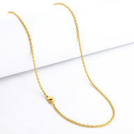Corrente Cadeado 1,5mm 4gr Fecho Lagosta Banhado A Ouro 18k