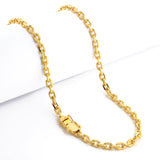 Corrente Cadeado 5mm 38gr Fecho Bomba Banhado A Ouro 18k