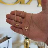 Escapulário Cadeado 1,5mm Espírito Santo Vazado 5gr 70cm Banhado A Ouro 18k