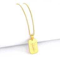 Pingente Plaquinha Jesus 2x1,3cm Banhado A Ouro 18k
