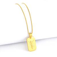 Pingente Plaquinha Jesus 2x1,3cm Banhado A Ouro 18k