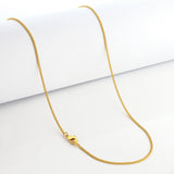 BRINDE Corrente Grumet 1,5mm 3gr Fecho Lagosta Banhado A Ouro 18k
