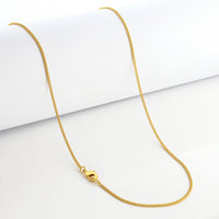BRINDE Corrente Grumet 1,5mm 3gr Fecho Lagosta Banhado A Ouro 18k