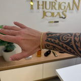 Pulseira Grumet 3mm 2gr Fecho Lagosta Banhado A Ouro 18k