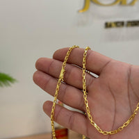 Corrente Veneziana 3mm 11gr Fecho Bomba Banhado A Ouro 18k