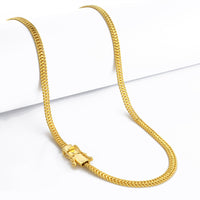 Corrente Grumet Dupla 5mm 15gr Fecho Duplo Banhado A Ouro 18k