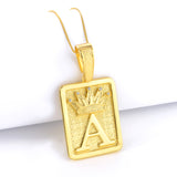 Pingente Plaquinha De Letra Cravejado 4x3cm Banhado A Ouro 18k