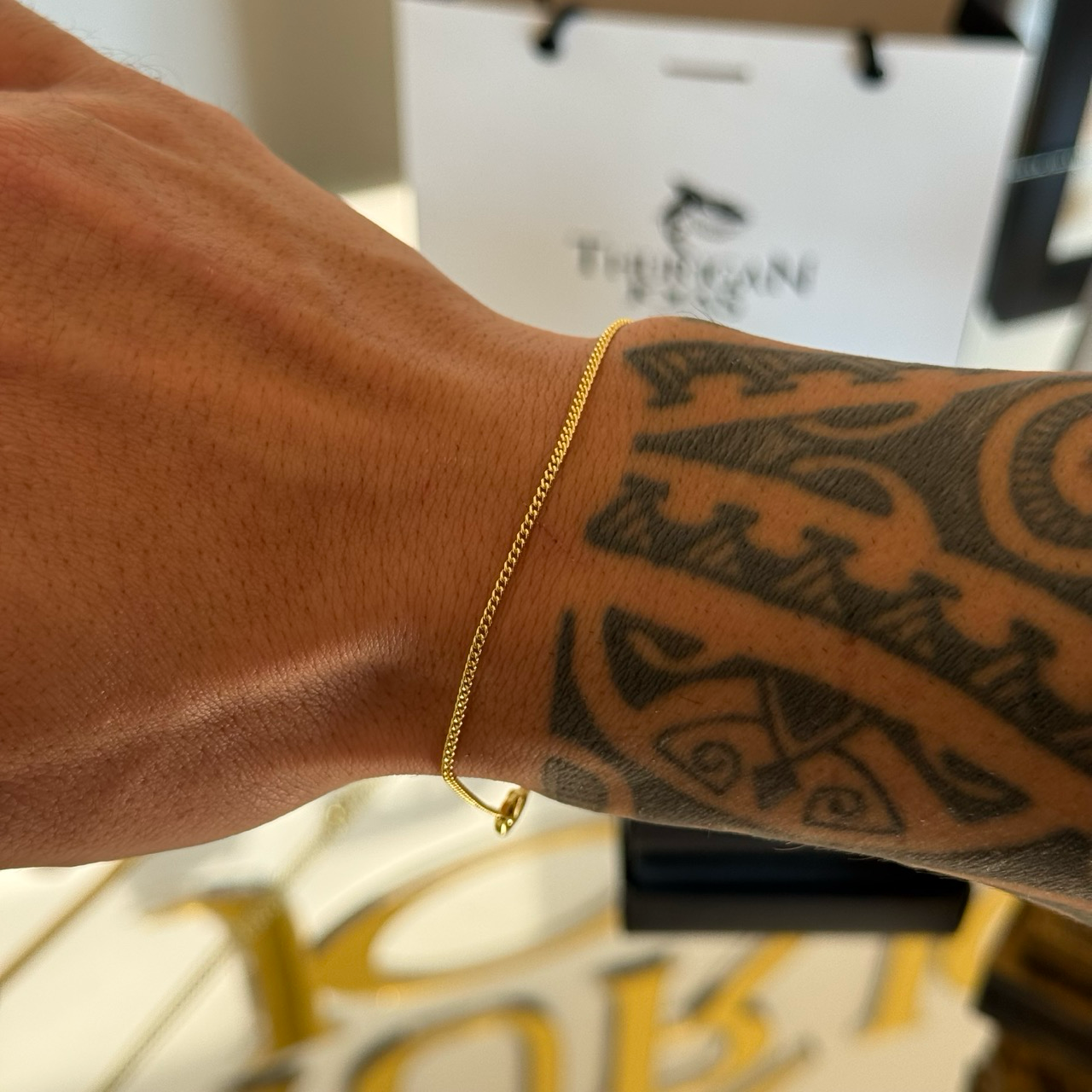 Pulseira Grumet 1,5mm 1gr Fecho Lagosta Banhado A Ouro 18k