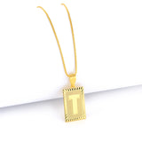 Pingente Plaquinha de Letra 2x1,3cm Banhado A Ouro 18k