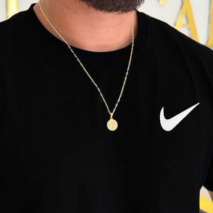 Colar Medalha De São Bento - Corrente e Pulseira Cadeado Alongado Banhado A Ouro 18k