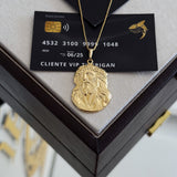 Pingente Face De Cristo 4x3cm Banhado A Ouro 18k