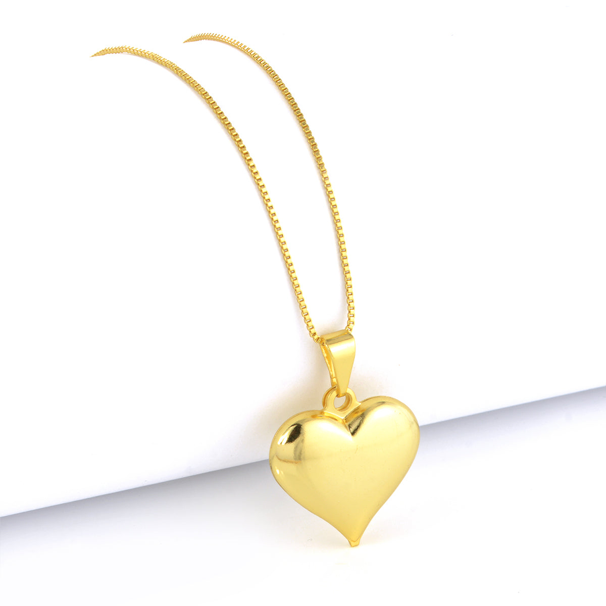Pingente Coração 2x2cm Banhado A Ouro 18k