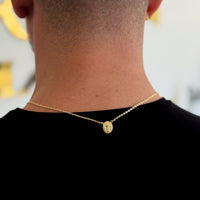 Escapulário Cadeado 1,5mm Anjo da Guarda 5gr 70cm Banhado A Ouro 18k