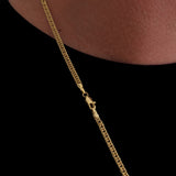 Colar Crucifixo Face De Cristo Detalhado Cravejado P - Corrente e Pulseira Lacraia Banhado A Ouro 18k