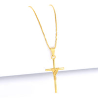 Pingente Crucifixo Palito P 3x2cm Banhado A Ouro 18k
