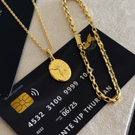 Colar Plaquinha Oval Jesus - Corrente Cadeado e Pulseira Veneziana Banhado A Ouro 18k