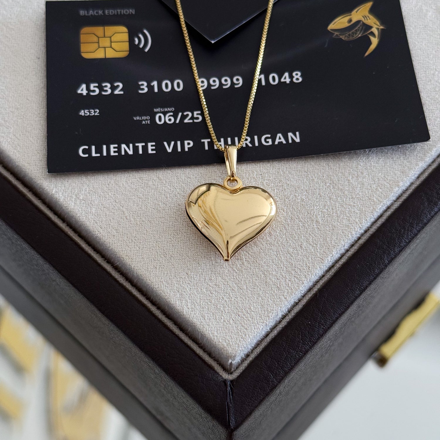 Pingente Coração 2x2cm Banhado A Ouro 18k