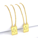Escapulário Cadeado 1,5mm Estrela de Davi 6gr 70cm Banhado A Ouro 18k