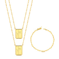Kit Escapulário Grumet Sagrado Coração De Jesus e Pulseira Grumet Cuban Banhado A Ouro 18k
