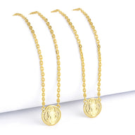 Escapulário Cadeado São Bento 1,5mm 6gr 70cm Banhado A Ouro 18k
