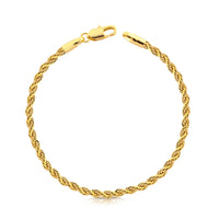 Pulseira Baiana 3mm 3gr Fecho Lagosta Banhado A Ouro 18k