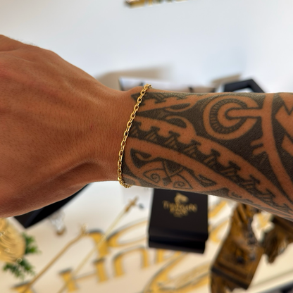 Pulseira Cadeado 2mm 3gr Fecho Bomba Banhado A Ouro 18k