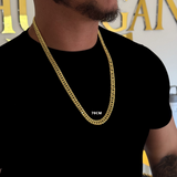 Corrente Lacraia 10mm 82gr Fecho Duplo Banhado A Ouro 18k