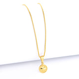 Pingente Medalha Rosa Dos Ventos 1x1cm Banhado A Ouro 18k