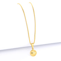 Pingente Medalha Rosa Dos Ventos 1x1cm Banhado A Ouro 18k