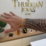 Pulseira Piastrine 4mm 5gr Fecho Duplo Banhado A Ouro 18k