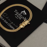 Pulseira Grumet Dupla 5mm 7gr Fecho Duplo Banhado A Ouro 18k
