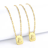 Escapulário Cadeado Alongado Sagrado Coração de Jesus 1,5mm 6gr 70cm Banhado A Ouro 18k