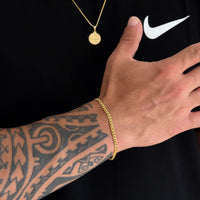 Colar Medalha De São Bento - Corrente Veneziana e Pulseira Grumet Banhado A Ouro 18k