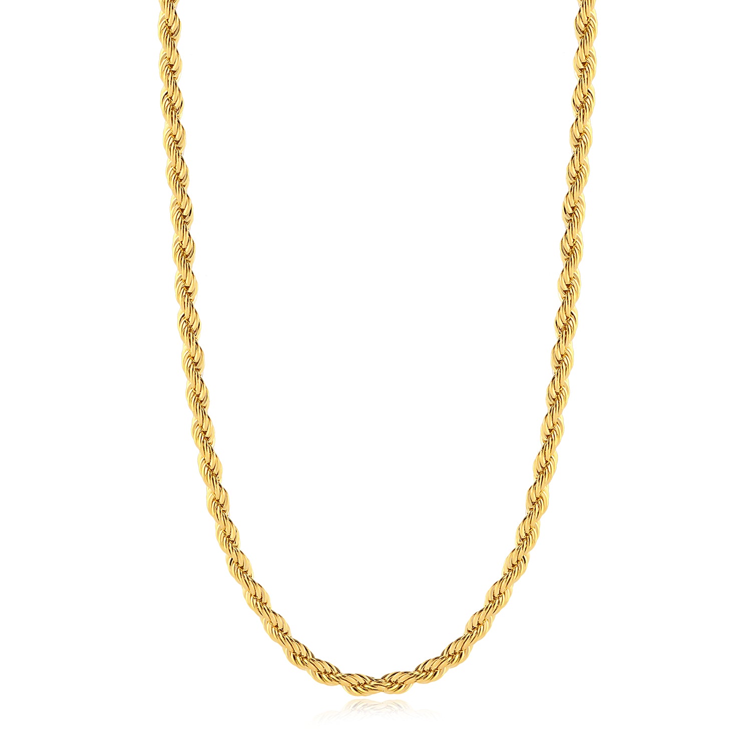 Corrente Baiana 3mm 12gr Fecho Lagosta Banhado A Ouro 18k