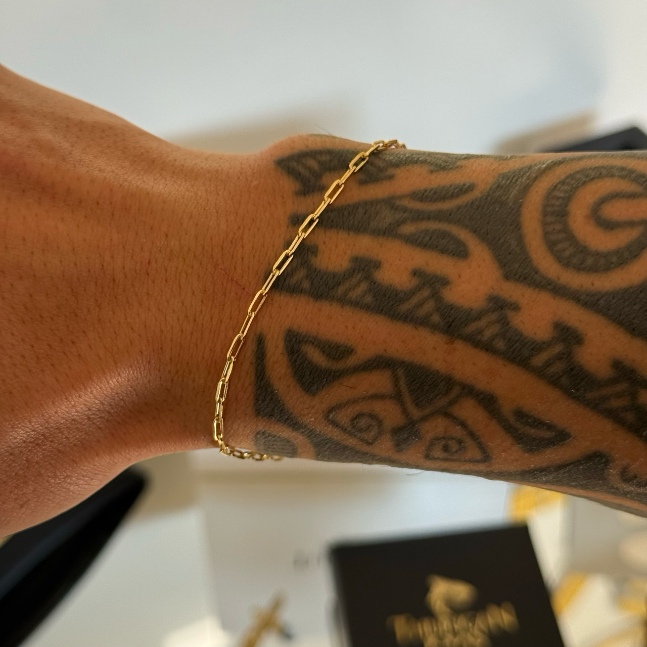 Pulseira Cadeado Alongado 2mm 3gr Fecho Bomba Banhado A Ouro 18k
