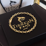 Pulseira Cadeado 5mm 14gr Fecho Bomba Banhado A Ouro 18k