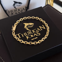 Pulseira Cadeado 5mm 14gr Fecho Bomba Banhado A Ouro 18k