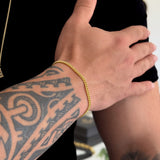 Kit Escapulário Grumet Sagrado Coração De Jesus e Pulseira Grumet Cuban Banhado A Ouro 18k