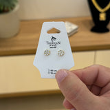 Brinco Ponto de Luz Cravejado Banhado A Ouro 18k