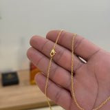Corrente 3 por 1 Fígaro 1,5mm 3gr Fecho Lagosta Banhado A Ouro 18k