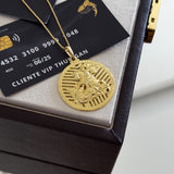 Pingente Medalha São Jorge Vazado 3,5x3,5cm Banhado A Ouro 18k