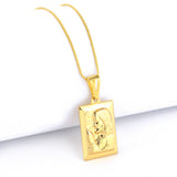 Pingente Plaquinha Jesus 3x2,5cm Banhado A Ouro 18k