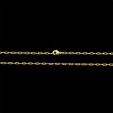 Kit Corrente e Pulseira Cadeado Alongado 1,5mm Fecho Lagosta Banhado A Ouro 18k